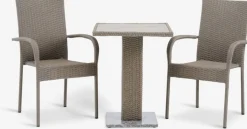 Conjuntos Mesa Y Sillas De Jardín>JYSK THY + GUDHJEMMesa THY L60 + 2 sillas GUDHJEM natural