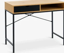 Escritorios|Escritorios Elevables>JYSK TRAPPEDALEscritorio TRAPPEDAL 48x95 1 cajón color roble cálido/negro Roble cálido+Negro