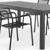 Conjuntos Mesa Y Sillas De Jardín>JUTLANDIA TYDAL + HEMSEDALMesa TYDAL L208/272 + 4 sillas HEMSEDAL negro