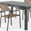 Conjuntos Mesa Y Sillas De Jardín>JYSK TYDAL + ORKANGERMesa TYDAL L208/272 negro + 4 sillas ORKANGER natural