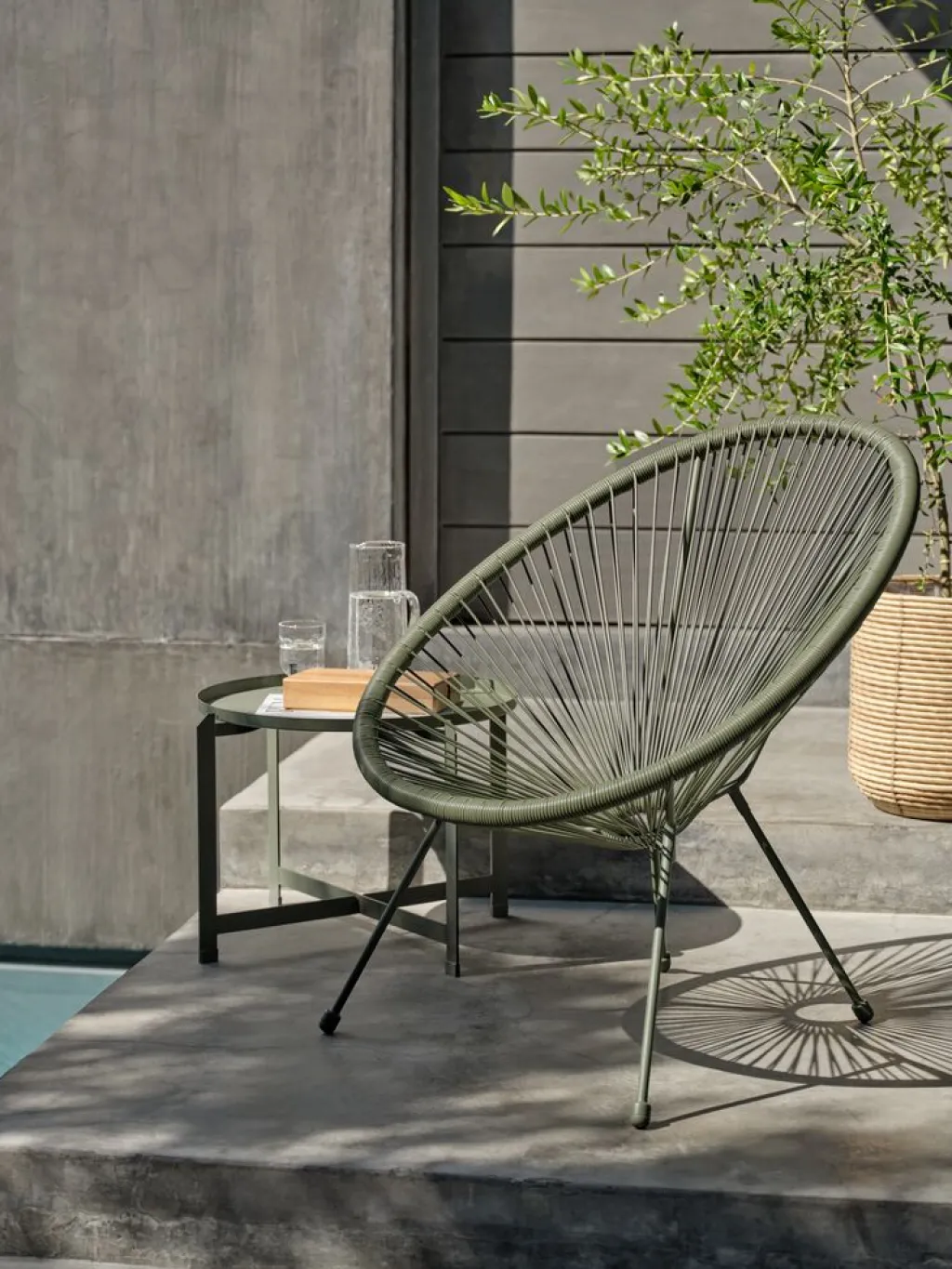 Sillas De Jardín|Muebles De Jardín>JYSK UBBERUPSillón de exterior de jardín UBBERUP verde Verde oliva