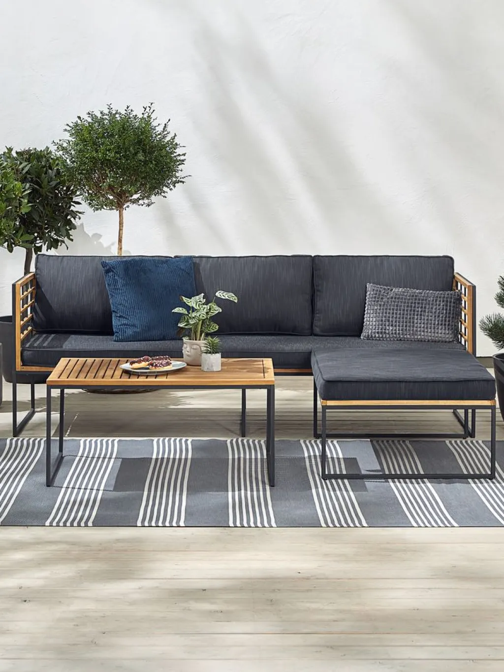 Muebles De Jardín>JYSK UGILTSofá de exterior UGILT con chaise longue 3 plazas madera