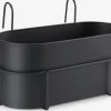 Maceteros>JYSK UGLEJardinera balcón UGLE A23xL37xA22 negro