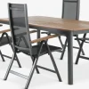 Conjuntos Mesa Y Sillas De Jardín>JUTLANDIA ULBJERG + SIRDALMesa ULBJERG L214/297 madera dura + 4 sillas SIRDAL gris