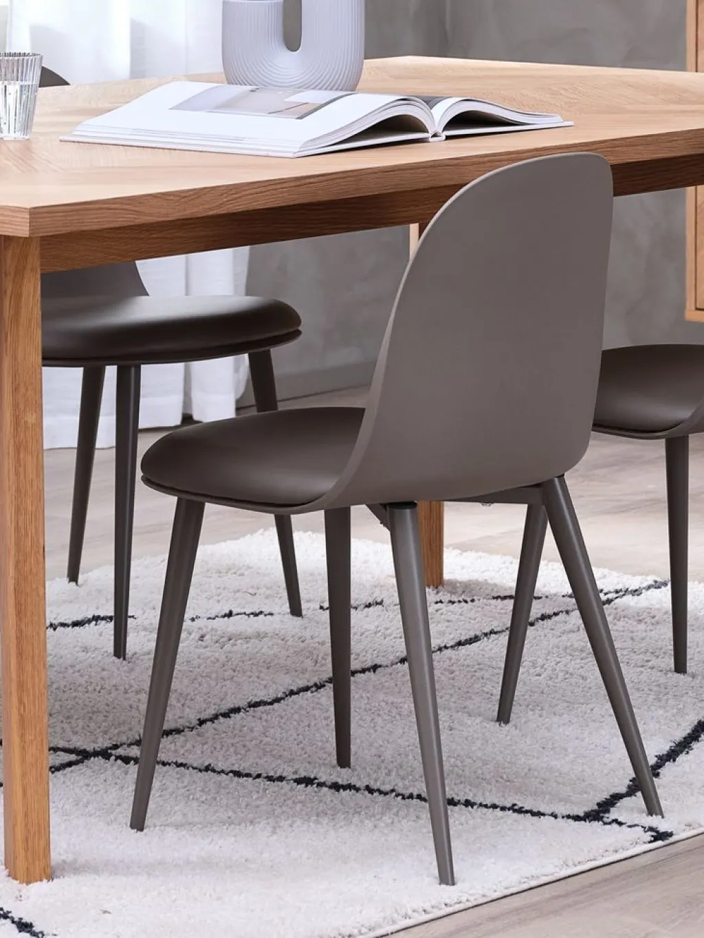 Sillas De Comedor>JYSK ULDALSilla de comedor ULDAL polipiel marrón