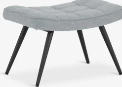 Sillones>JYSK ULDUMReposapiés ULDUM tela gris/negro