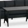 Conjuntos Mesa Y Sillas De Jardín|Muebles De Jardín>JYSK ULLEHUSEConjunto muebles jardín ULLEHUSE 9 plazas almacenaje negro
