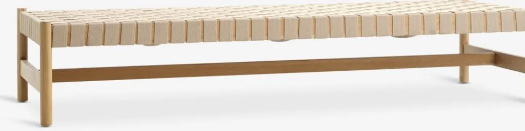 Divanes Cama>JYSK VADEHAVETDiván cama VADEHAVET 189x67 tela natural/roble