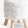 Sillas Plegables Y Taburetes>JYSK VALLEKILDETaburete VALLEKILDE Ø30 natural/tela blanco