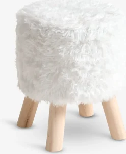 Sillas Plegables Y Taburetes>JYSK VALLEKILDETaburete VALLEKILDE Ø30 natural/tela blanco