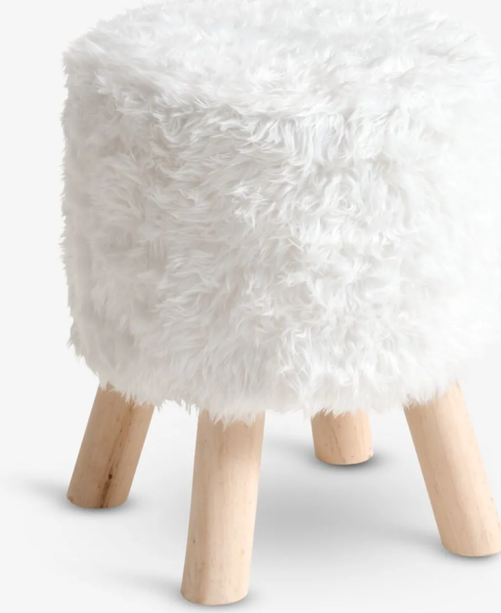 Sillas Plegables Y Taburetes>JYSK VALLEKILDETaburete VALLEKILDE Ø30 natural/tela blanco