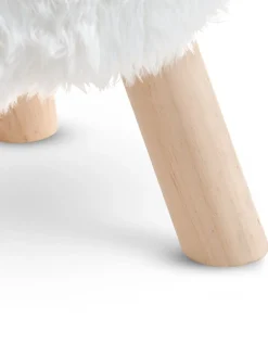 Sillas Plegables Y Taburetes>JYSK VALLEKILDETaburete VALLEKILDE Ø30 natural/tela blanco
