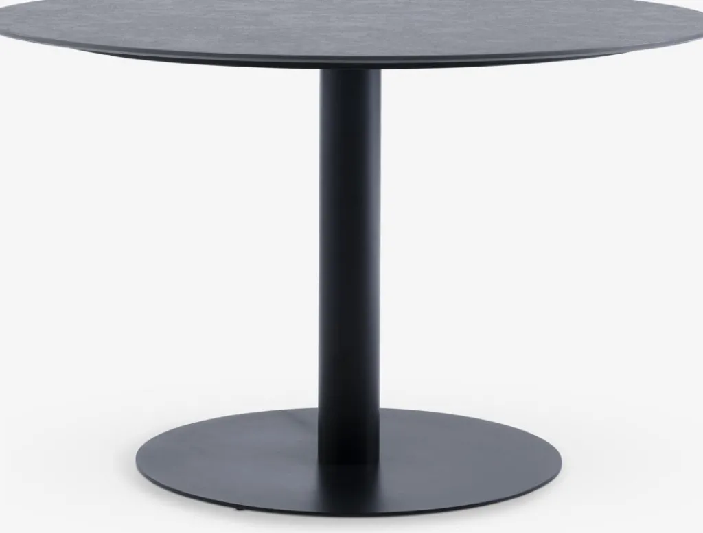 Conjuntos Mesa Y Sillas De Jardín>JYSK VAMDRUP + INGSTRUPMesa VAMDRUP Ø120 + 4 sillas INGSTRUP negro Gris
