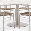 Conjuntos Mesa Y Sillas De Jardín>JYSK VAMDRUP + TAGMARKMesa VAMDRUP Ø120 + 4 sillas TAGMARK beis