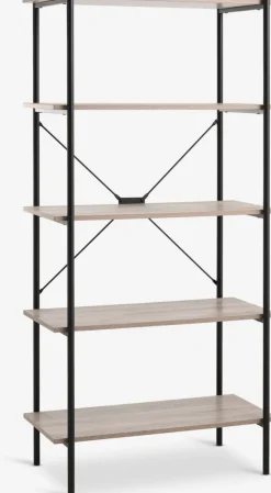 Estanterias Y Librerías|Estanterias Y Librerías>JYSK VANDBORGEstantería VANDBORG 5 estantes roble claro/negro Roble claro+Negro