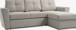 Sofás Cama|Sofás Cama>JYSK VEJLBYSofá cama chaise longue VEJLBY tela arena claro Arena clara