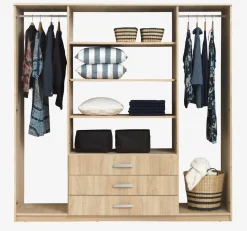 Armarios|Todos Los Armarios>JYSK VELLERUPArmario VELLERUP 200x200 combi color Roble claro