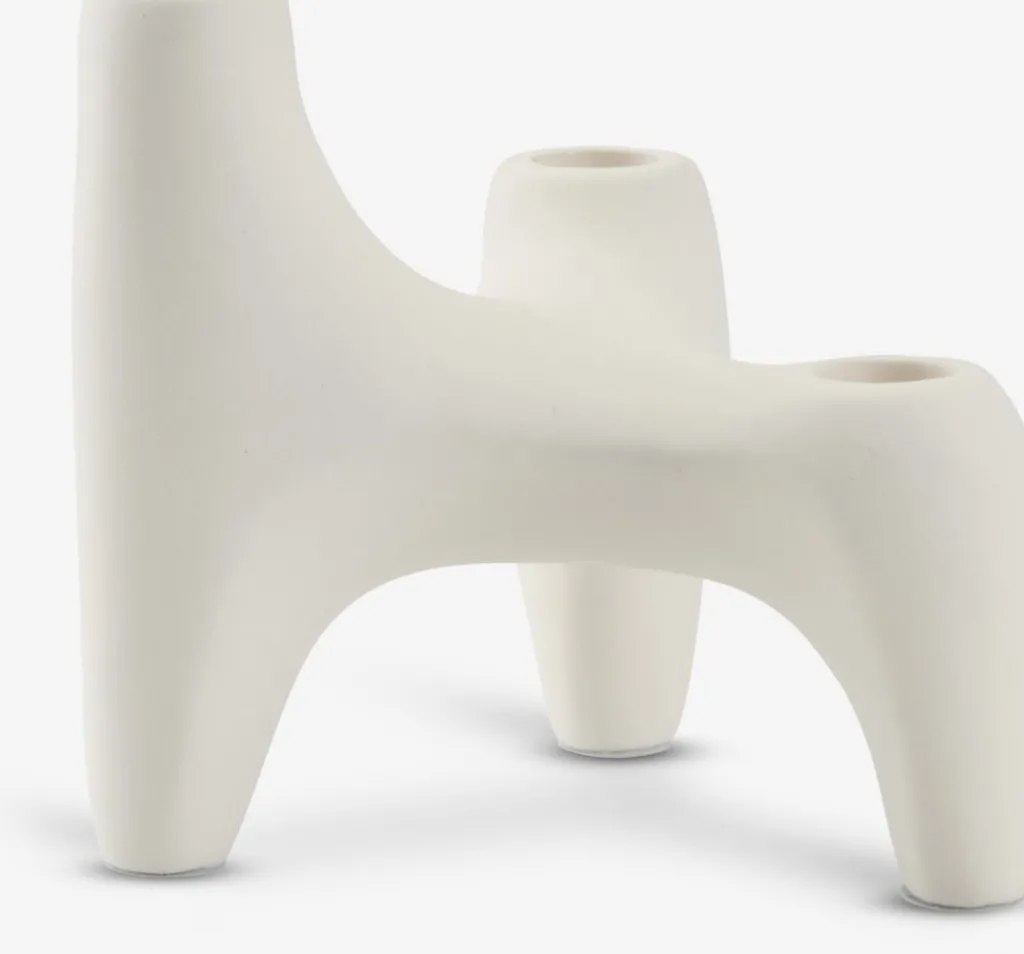 Portavelas>JYSK VIGNIRCandelabro VIGNIR A13xL16xA15cm blanco crudo
