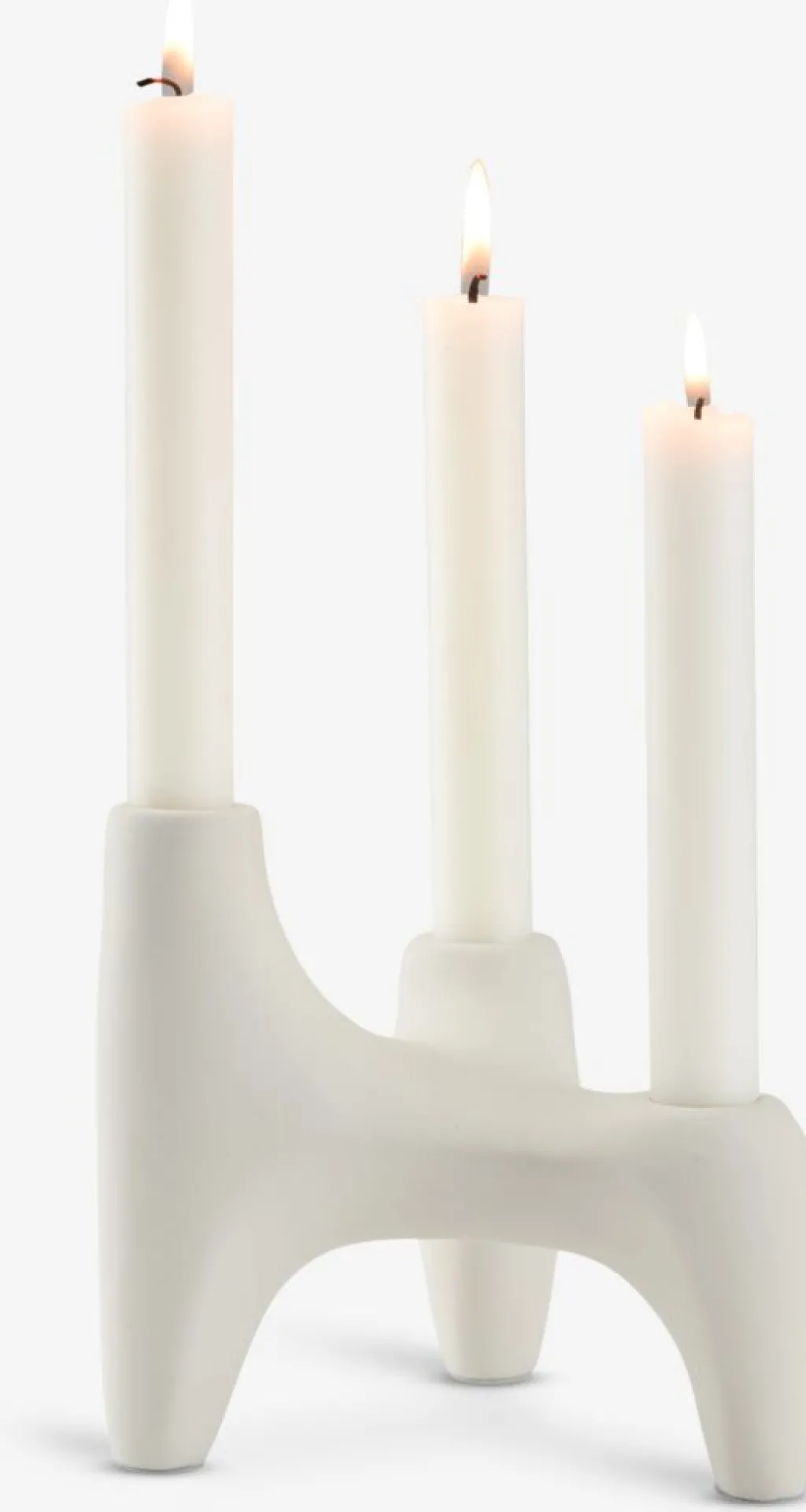 Portavelas>JYSK VIGNIRCandelabro VIGNIR A13xL16xA15cm blanco crudo