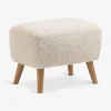 Pufs|Pufs>JYSK VILDSUNDPuf VILDSUND 52x41 felpa blanco crudo/roble natural