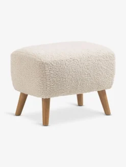 Pufs|Pufs>JYSK VILDSUNDPuf VILDSUND 52x41 felpa blanco crudo/roble natural