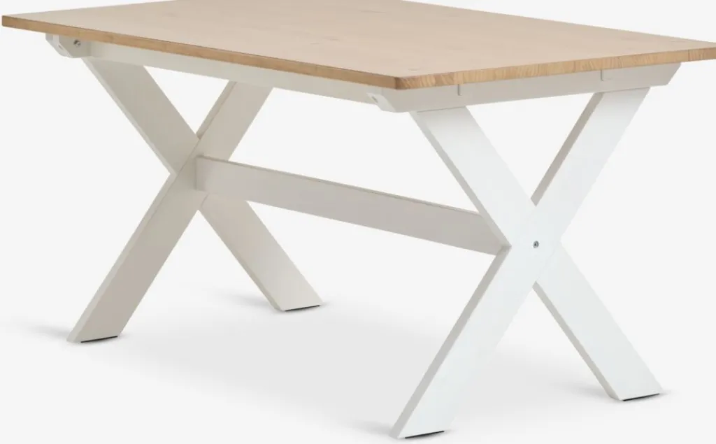 Mesas De Comedor>JYSK VISLINGEMesa de comedor VISLINGE 90x150 natural/blanco