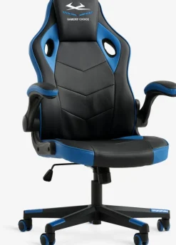 Sillas Gaming|Sillas De Oficina>JYSK VOJENSSilla gaming VOJENS negro/polipiel azul/malla
