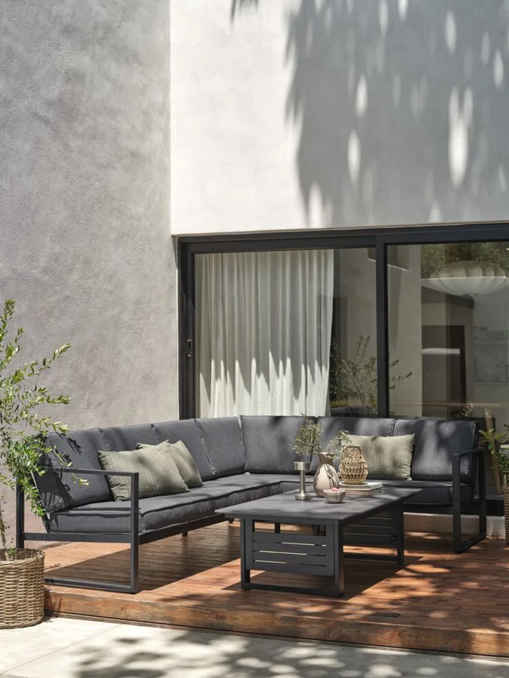 Conjuntos Mesa Y Sillas De Jardín|Muebles De Jardín>JUTLANDIA VONGEConjunto muebles jardín VONGE 6 plazas Negro