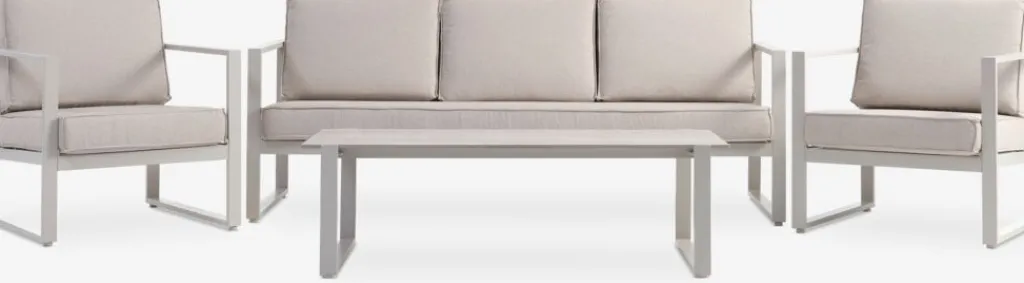 Conjuntos Mesa Y Sillas De Jardín|Muebles De Jardín>JUTLANDIA VONGEConjunto muebles jardín VONGE 5 plazas beis Beige