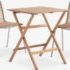 Conjuntos Mesa Y Sillas De Jardín>JYSK VRAADAL + MIDDAGSBERGETMesa VRAADAL L62 madera dura + 2 sillas MIDDAGSBERGET